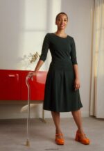 femmes robe en jersey vert foncé 006BT190 Anna Field