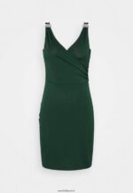 femmes robe en jersey vert foncé 006BT39 Anna Field