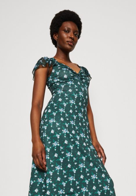 femmes robe en jersey vert/multicolore 006BT110 Anna Field - Image 4