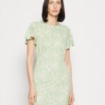 femmes robe en jersey vert/vert clair 006BT149 Anna Field