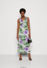 femmes robe en jersey vert/violet/blanc 006BT78 Anna Field - Image 2