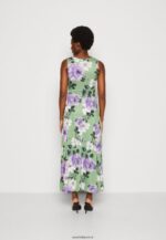 femmes robe en jersey vert/violet/blanc 006BT78 Anna Field - Image 3
