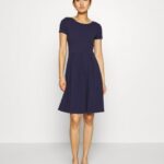femmes robe jersey bleu marine 006BT105 Anna Field