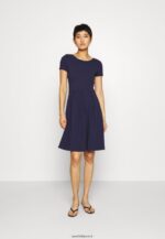 femmes robe jersey bleu marine 006BT105 Anna Field