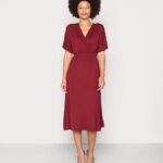 femmes robe jersey bordeaux 006BT118 Anna Field