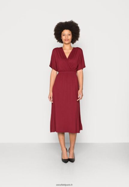 femmes robe jersey bordeaux 006BT118 Anna Field