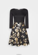 femmes robe jersey or noir 006BT186 Anna Field