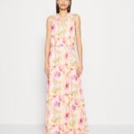 femmes robe longue blanc/rose 006BT223 Anna Field