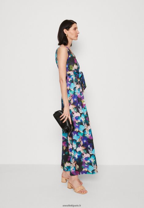 femmes robe longue noir/bleu/multicolore 006BT135 Anna Field - Image 2