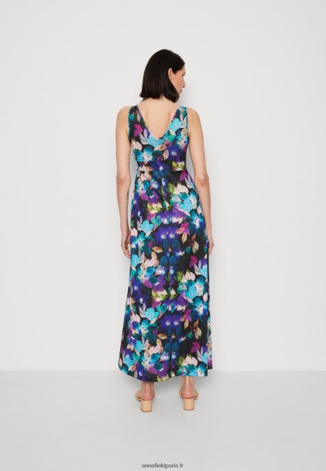 femmes robe longue noir/bleu/multicolore 006BT135 Anna Field - Image 3