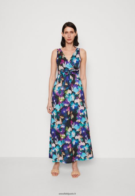 femmes robe longue noir/bleu/multicolore 006BT135 Anna Field - Image 1