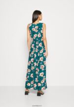 femmes robe longue vert foncé/rose 006BT224 Anna Field - Image 3