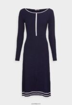femmes robe pull bleu foncé 006BT225 Anna Field