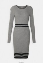 femmes robe pull chiné gris clair/noir 006BT215 Anna Field - Image 5