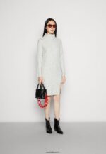 femmes robe pull gris clair chiné 006BT213 Anna Field - Image 2