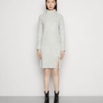 femmes robe pull gris clair chiné 006BT213 Anna Field