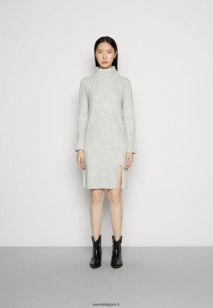 femmes robe pull gris clair chiné 006BT213 Anna Field