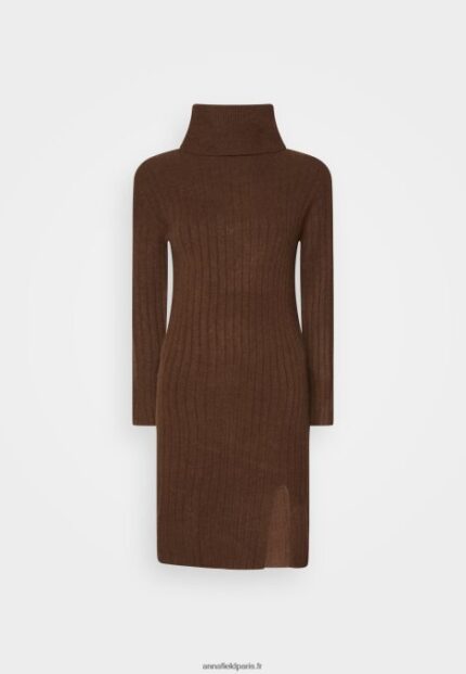 femmes robe pull marron foncé 006BT210 Anna Field
