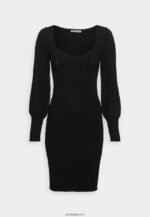 femmes robe pull noire 006BT199 Anna Field
