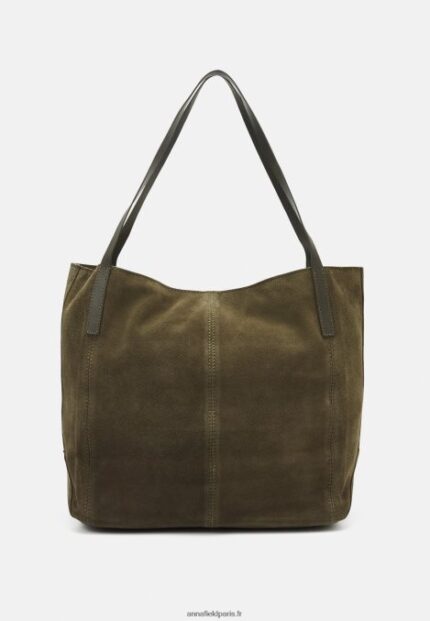 femmes sac à main en cuir kaki 006BT2359 Anna Field