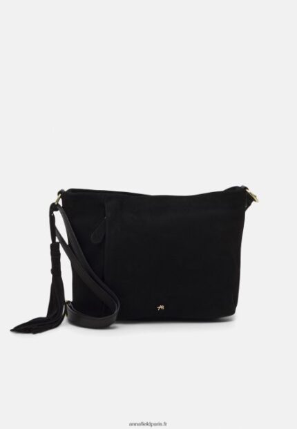 femmes sac à main en cuir noir 006BT2335 Anna Field
