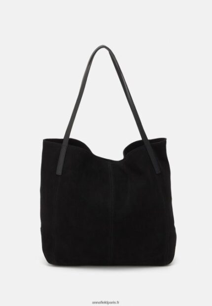 femmes sac à main en cuir noir 006BT2349 Anna Field