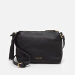 femmes sac bandoulière en cuir noir 006BT2538 Anna Field