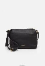 femmes sac bandoulière en cuir noir 006BT2538 Anna Field