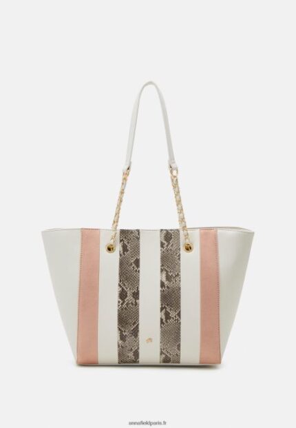 femmes sac cabas blanc cassé/rose 006BT2481 Anna Field
