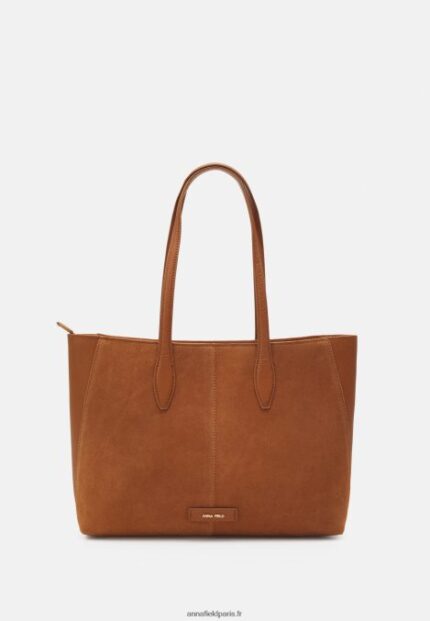femmes sac cabas cuir cognac 006BT2464 Anna Field