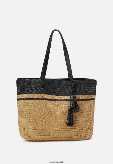 femmes_sac_fourre_tout_beige_noir_006bt2478_anna_field.jpg femmes sac fourre-tout beige/noir 006BT2478 Anna Field - Image 1