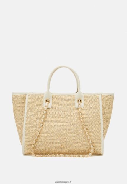 femmes sac fourre-tout blanc cassé 006BT2463 Anna Field