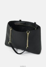 femmes sac fourre-tout en cuir noir 006BT2494 Anna Field - Image 3