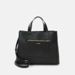 femmes sac pour ordinateur portable en cuir noir 006BT2587 Anna Field