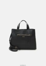 femmes sac pour ordinateur portable en cuir noir 006BT2587 Anna Field