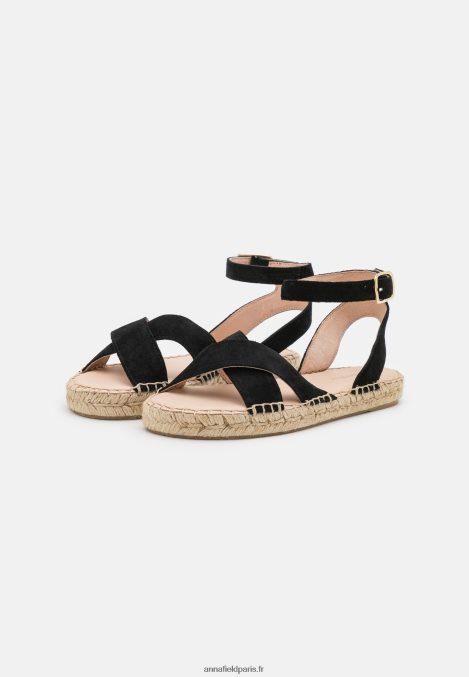 femmes sandales à plateforme en cuir noir 006BT1579 Anna Field - Image 3