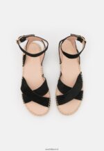 femmes sandales à plateforme en cuir noir 006BT1579 Anna Field - Image 6