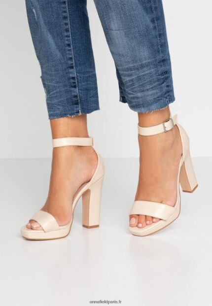 femmes sandales à talons blanc cassé 006BT1557 Anna Field