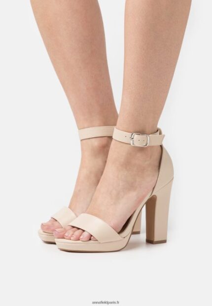 femmes sandales à talons blanc cassé 006BT1571 Anna Field