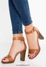 femmes sandales à talons en cuir cognac 006BT1549 Anna Field