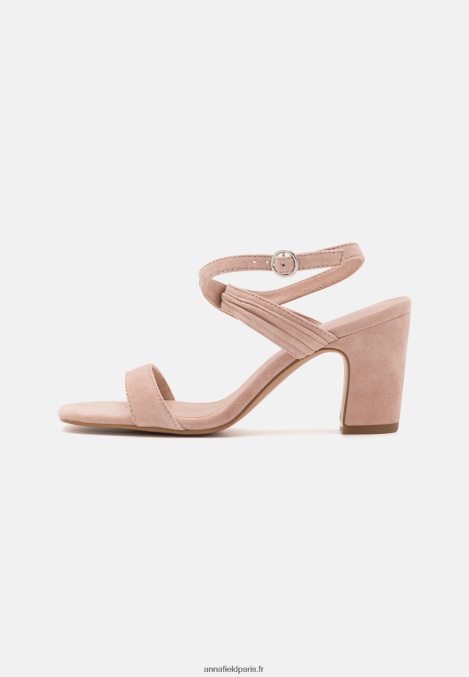 femmes sandales à talons en cuir couleur or rose 006BT1336 Anna Field - Image 2