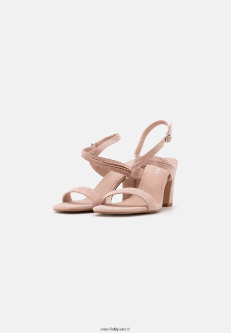 femmes sandales à talons en cuir couleur or rose 006BT1336 Anna Field - Image 3