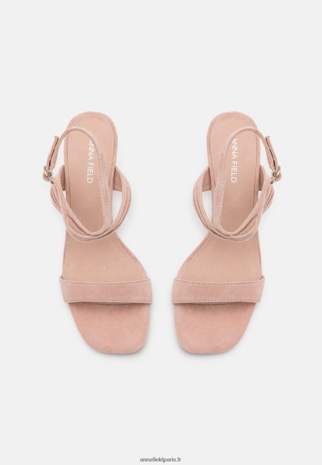 femmes sandales à talons en cuir couleur or rose 006BT1336 Anna Field - Image 6
