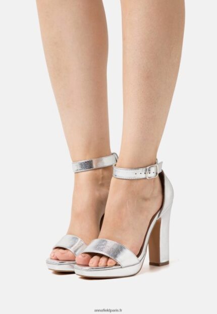 femmes sandales à talons hauts argent 006BT1556 Anna Field