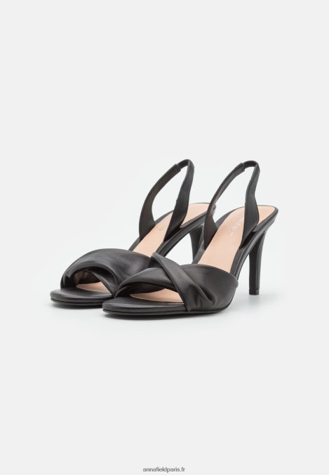 femmes sandales à talons hauts en cuir noir 006BT1265 Anna Field - Image 2