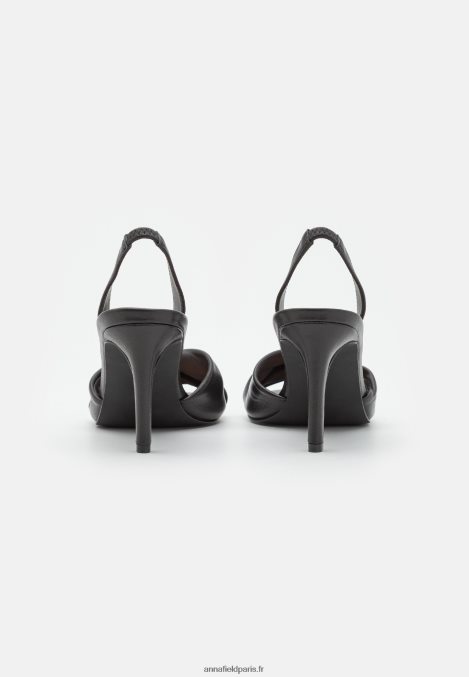 femmes sandales à talons hauts en cuir noir 006BT1265 Anna Field - Image 3