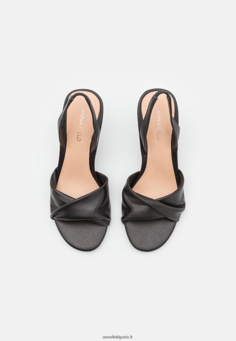 femmes sandales à talons hauts en cuir noir 006BT1265 Anna Field - Image 5