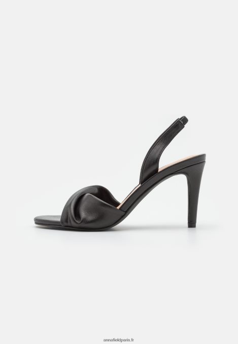 femmes sandales à talons hauts en cuir noir 006BT1265 Anna Field - Image 1