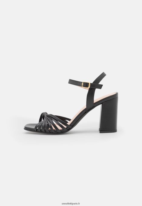 femmes sandales à talons hauts en cuir noir 006BT1400 Anna Field - Image 2
