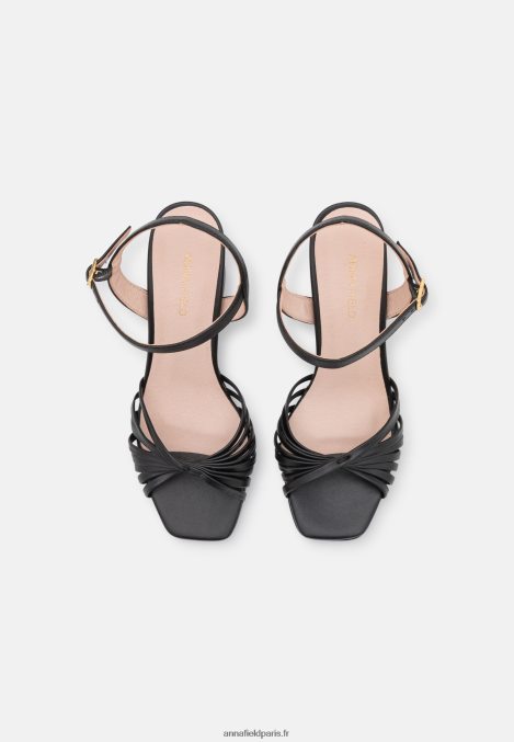 femmes sandales à talons hauts en cuir noir 006BT1400 Anna Field - Image 6